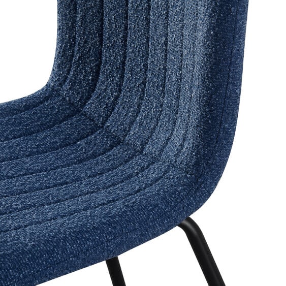 Set of 2 Teddy Faux Fur Stitched Design Dining Chairs Bella