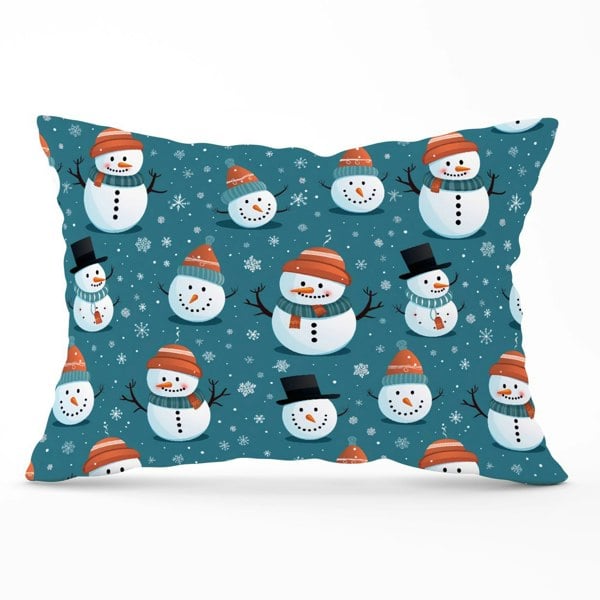 Warren Reed Jolly Christmas Snowmen Cushions