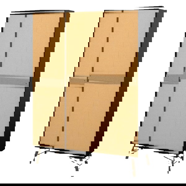 Furniture To Go Ry Wardrobe 3 doors + 3 drawers in Matt Black Walnut