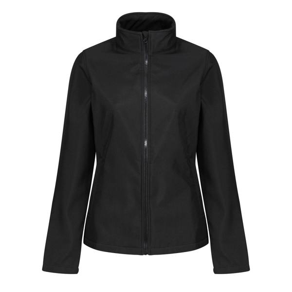 Regatta Standout Womens/Ladies Ablaze Printable Soft Shell Jacket - Black/Black - 