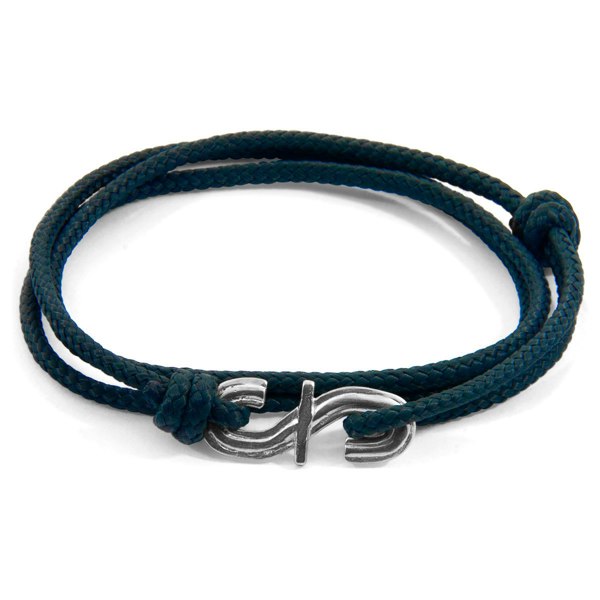 Anchor & Crew  Iron Grey Mr Shaw Signature Silver and Rope Bracelet