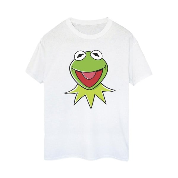 Disney Womens/Ladies Muppets Kermit Head Cotton Boyfriend T-Shirt - White