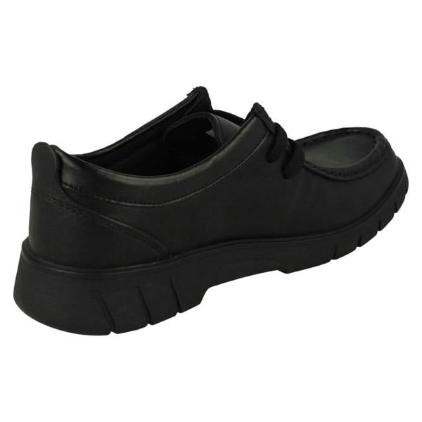 Clarks Senior Boys Clarks Moccasin Detailed School Shoes Branch Low Y