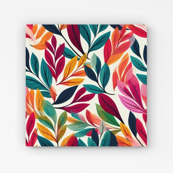 Warren Reed Bright Leaves Pattern Canvas