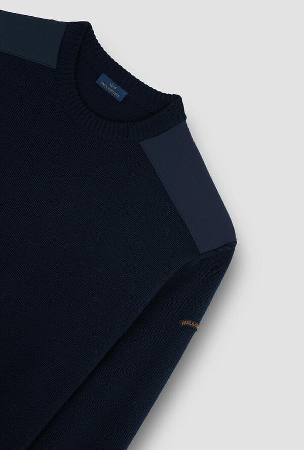 Paul & Shark Soft Cool Touch Wool Sweater with Typhoon® Details