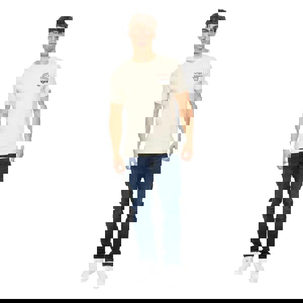 Crosshatch Mens Motocross T-Shirt - Off White - 