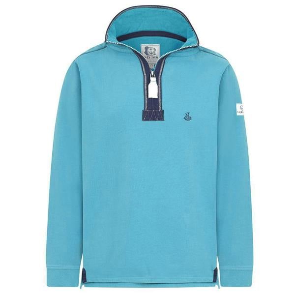 Lazy Jacks Mens Quarter Zip Sweatshirt - Teal