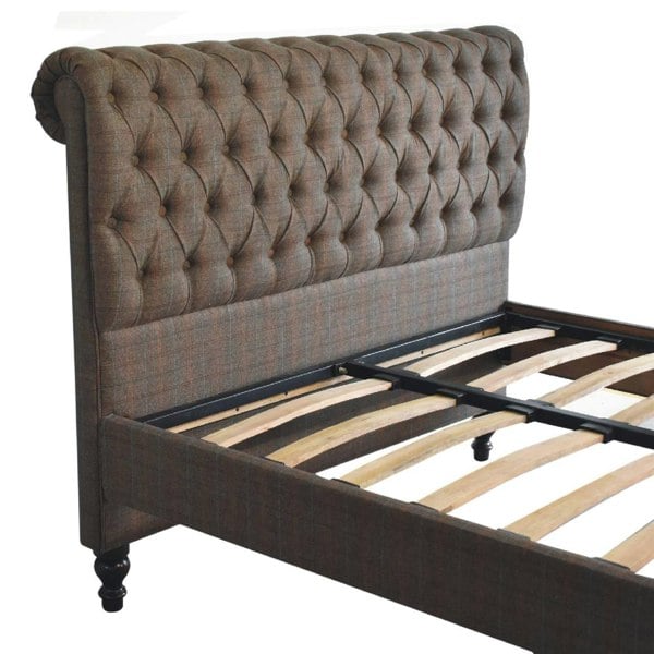 Artisan Furniture Solid Wood Multi Tweed Bed