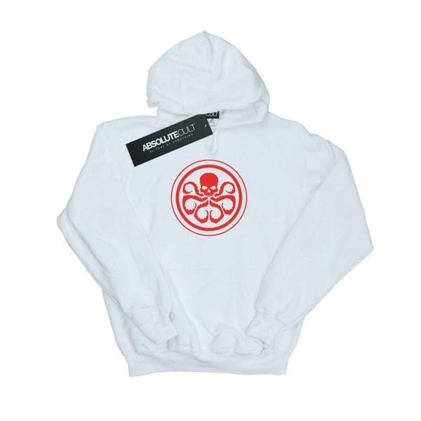 Marvel Mens Hydra Logo Hoodie - White