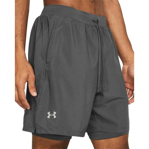 Under Armour Mens Launch Running Shorts - Castle Rock Grey - 