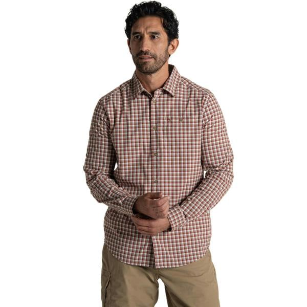 Craghoppers Mens Checked Nosilife Shirt - Red Beach - 