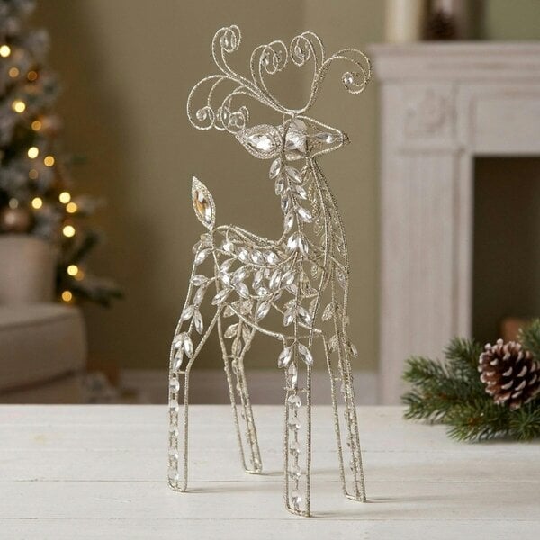 Garden Greatness Festive Diamante Reindeer Ornament