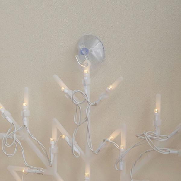 Samuel Alexander 34cm Battery Operated Light up Christmas Snowflake with Warm White LEDs