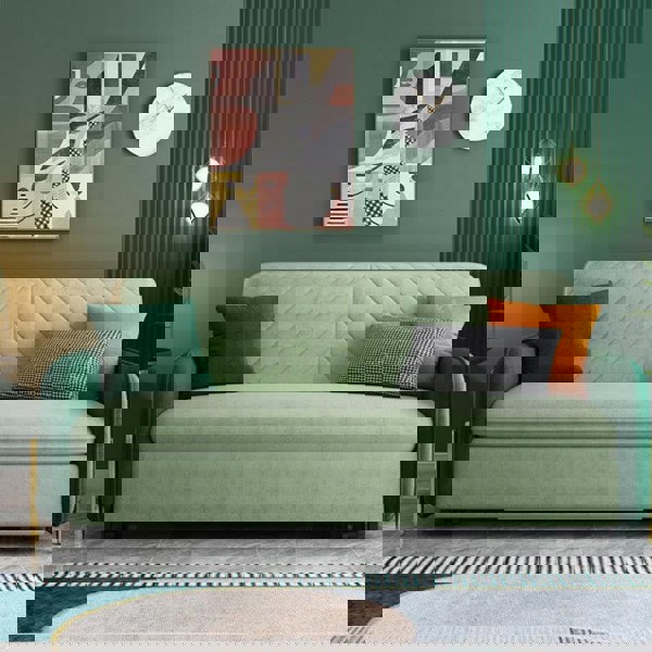 Aditi Two Seater Sofa Bed, Green-Weilai Concept-Weilai Concept