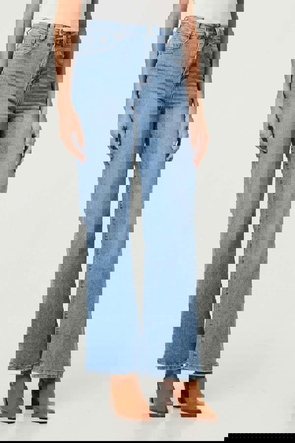 Blue | High Waist Wide Leg Casual Jeans