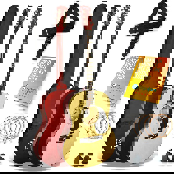 3rd Avenue Full Size Acoustic Guitar Pack Natural Acoustic Guitars#Colour_Natural