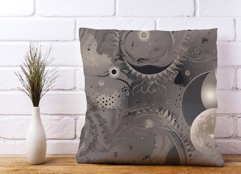 Warren Reed Abstract Moon Shapes Cushions