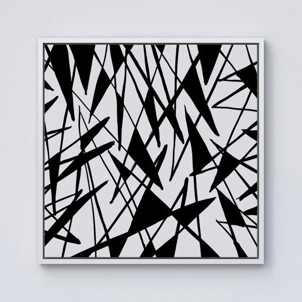 Warren Reed Brush Abstract Pattern Framed Canvas