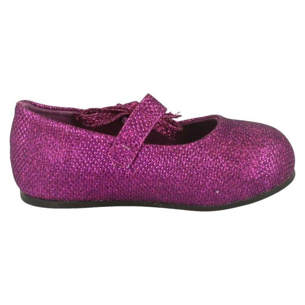 Spot On Girls Spot On Flat Shoe With Glitter Bow Decoration