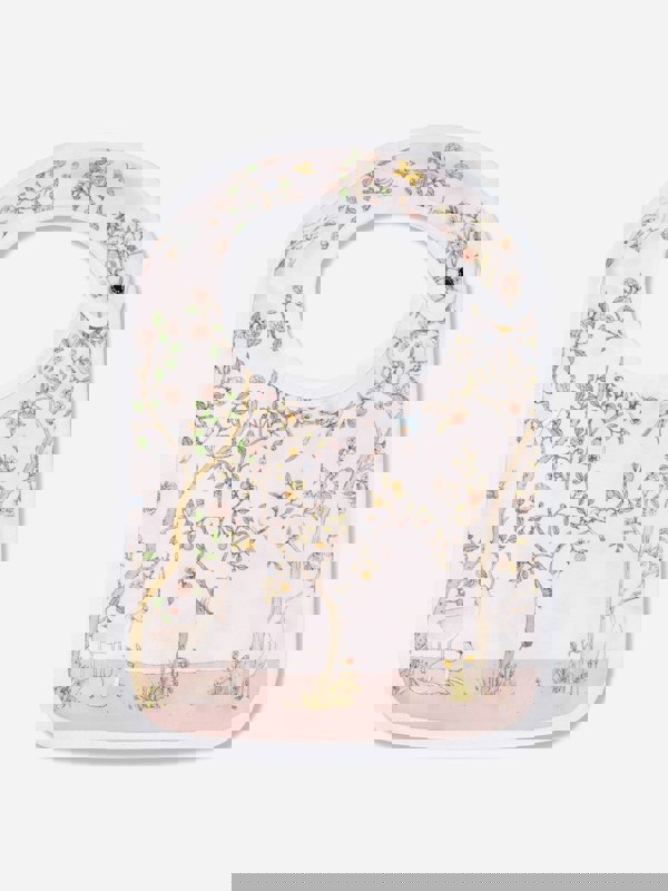 Atelier Choux Baby Girls In Bloom Swaddle And Satin Bib Gift Set in Pink