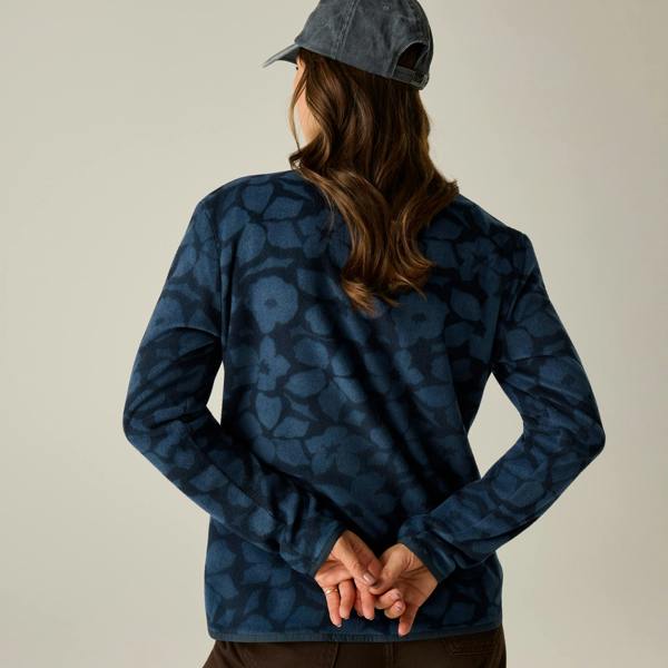 Regatta Womens/Ladies Frankie Shadow Flower Full Zip Fleece Jacket - Navy - 