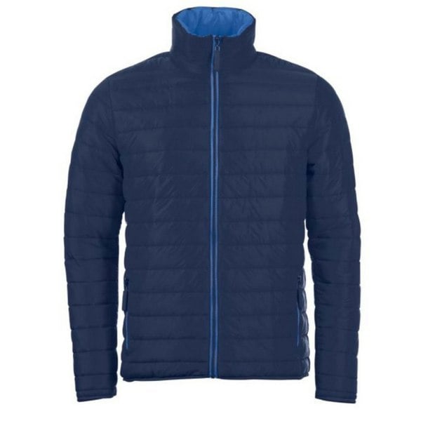 SOLS Mens Ride Padded Water Repellent Jacket - Navy