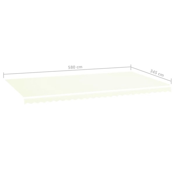 Berkfield Replacement Fabric for Awning Cream 6x3.5 m