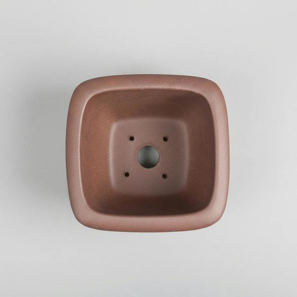 Yorkshire Bonsai Premium Yixing Bonsai Pot | Unglazed Square Deep Pot | 12cm x 12cm x 10cm