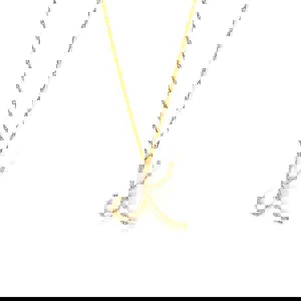 Say It With Luxe CZ Initial Necklace - Yellow Gold Plated