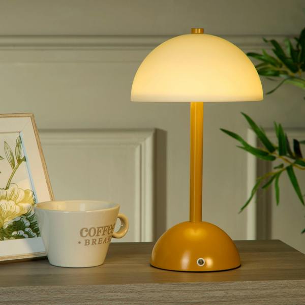 Retro Mushroom‑Style Table Lamp with Warm Glow Shade