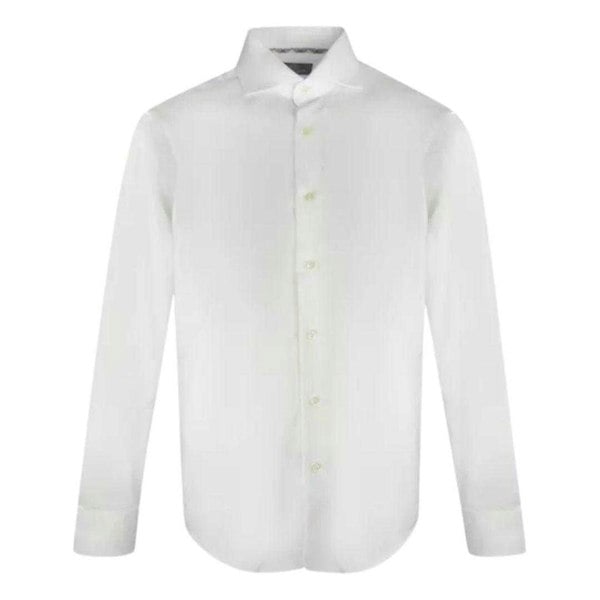 Aquascutum Mens Plain Long-Sleeved Shirt - White