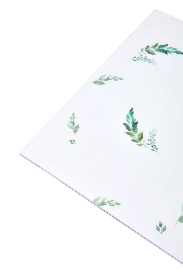 Living and Home 10pcs Self-Adhesive Green Leaf PVC Wallpapers, 40x40cm