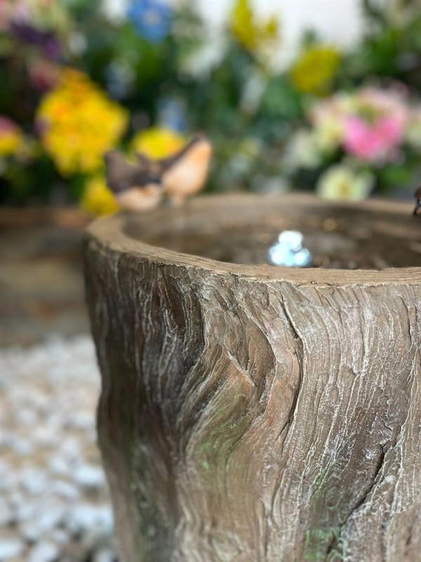 Tranquillity Water Features Bird on Log Traditional Water Feature