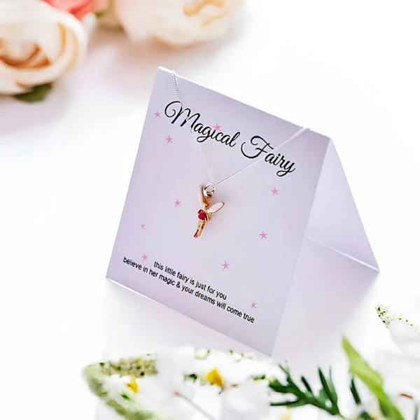 Aye Do Gifts Magical Fairy Necklace & Message Card | Girls Birthday Gift