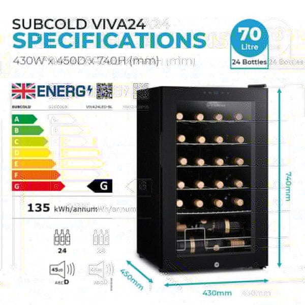 Subcold Viva24 LED - Wine Cooler