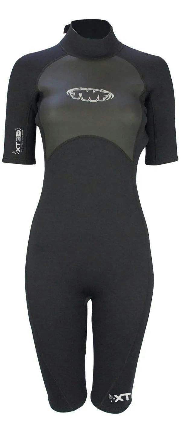 TWF XT3 Ladies 3mm Shortie Wetsuit Black