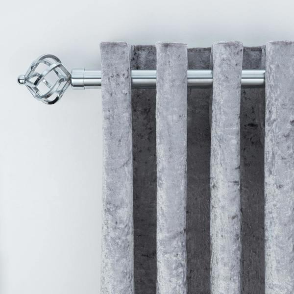 A.Unique Home Twisted Metal Extendable Curtain Pole (25/28mm) (Nickel,70cm - 120cm)