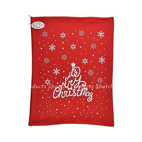 6cm Large Felt Santa Sack with Merry Christmas Print, 5 Pack for Gifts and Presents image 6