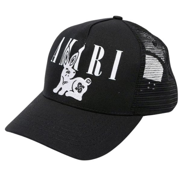 Amiri Bandana Rabbit Logo Hat - Black