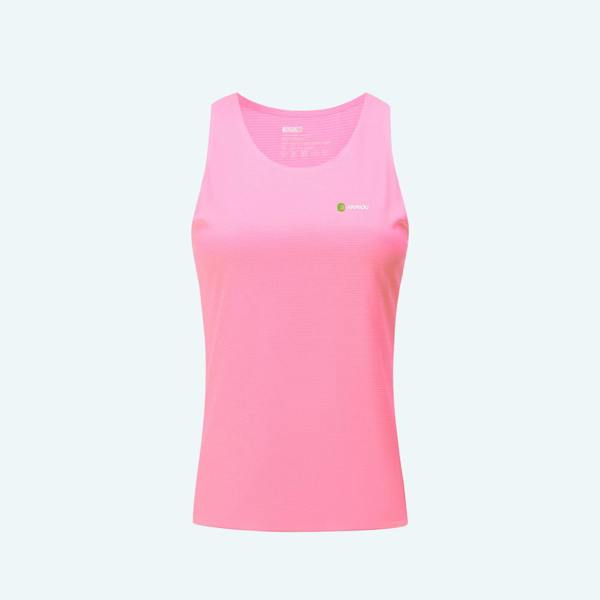 Anniou Unisex Quick-drying Marathon Sleeveless Vest - Rose red-Women