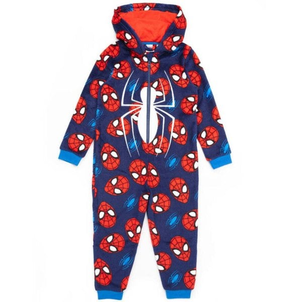 Spider-Man Childrens/Kids All-In-One Nightwear - Blue/Red/White