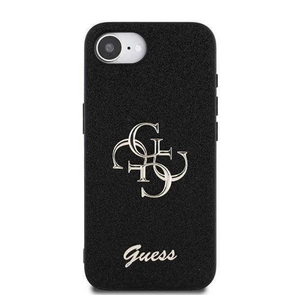 Guess PU Fixed Glitter 4G Metal Logo Case for iPhone 16e 6.1" Black -  GUHCPSE4HG4SGK