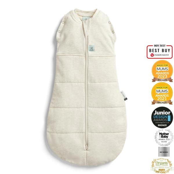 Organic Winter Cocoon Swaddle Sleeping Bag - Oatmeal - 2.5 TOG