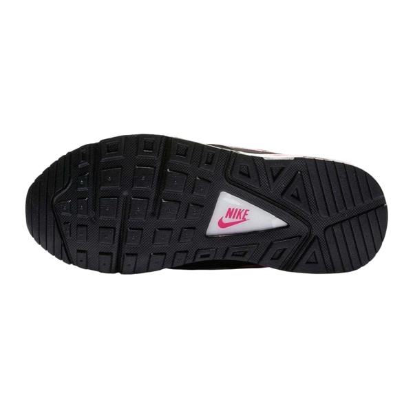 Nike Girls Air Max Ivo Logo Leather Trainers - Black/Pink - 