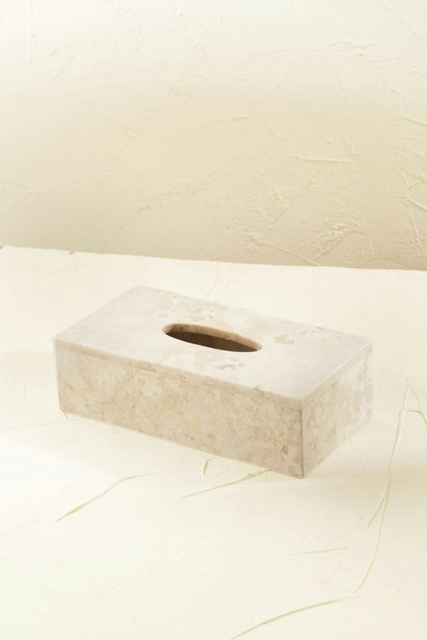 Zeolite marble tissue box cover genuine stone luxury bathroom