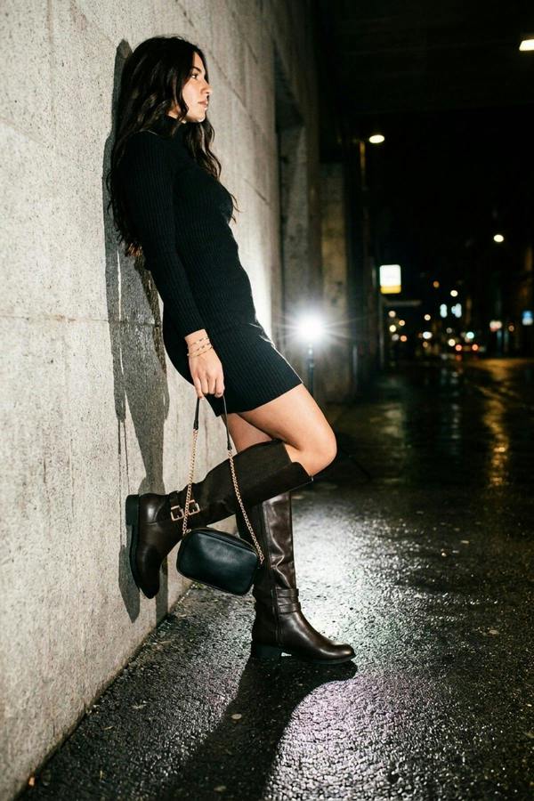 Raquel Knee High Riding Boots - Brown