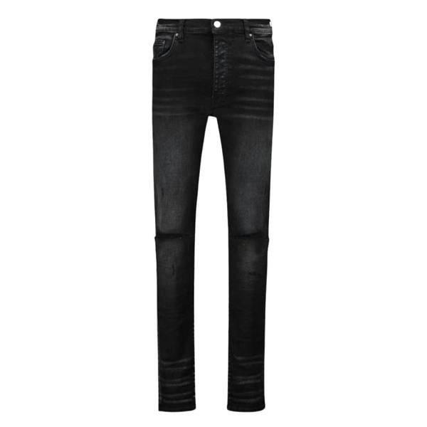 Amiri Slash Aged Black Jeans