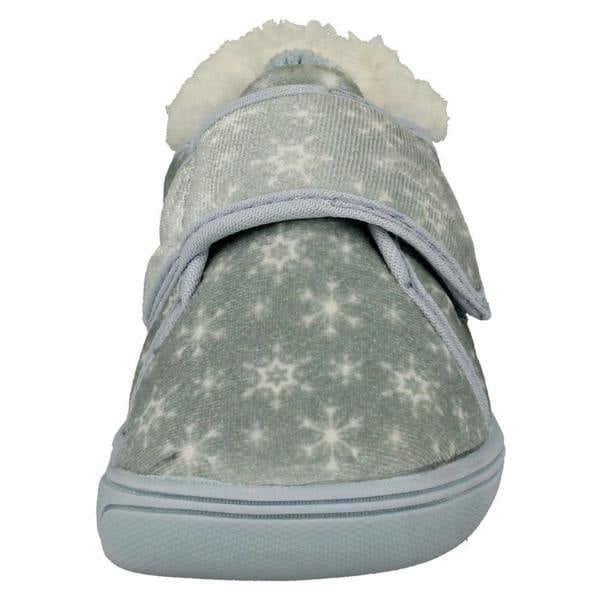 Clarks Girls Clarks Snowflake Detailed Frozen II Slippers Holmly Ice