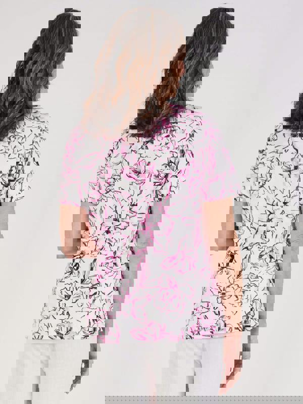 TIGI Sketch Orchid Print Top