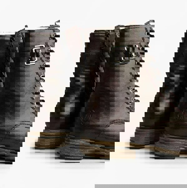 Rieker 74802-35 Womens Boots Red Combination